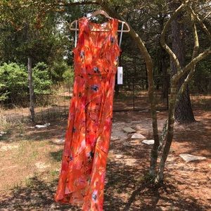 Calvin Klein orange floral dress